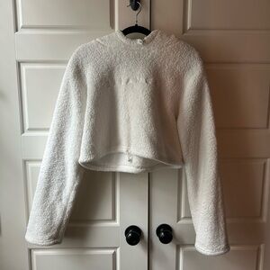 Balance Athletica (Vitality) Cozy White Fleece Cropped Sweater